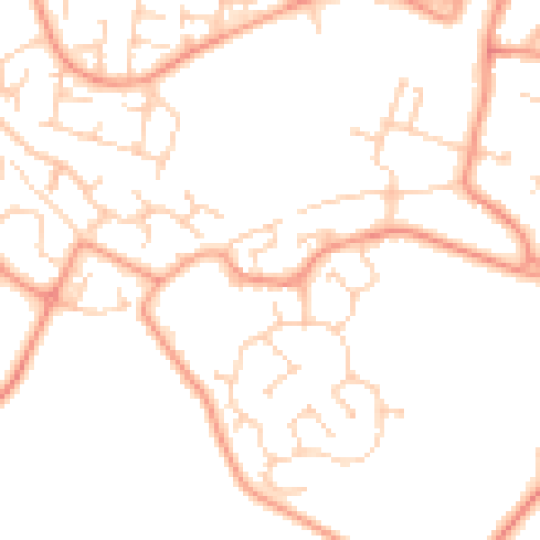 Daytime road noise heatmap for TN23 3PL