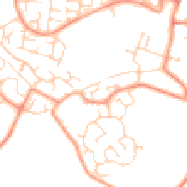 Daytime road noise heatmap for TN23 3PR