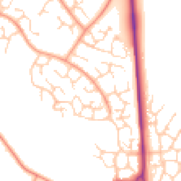 Daytime road noise heatmap for TN23 3QD