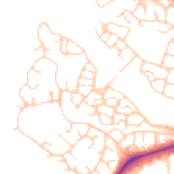 Daytime road noise heatmap for TN23 3SN