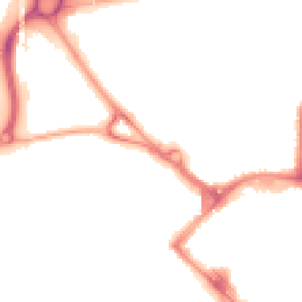 Night-time road noise heatmap for TN23 3TN