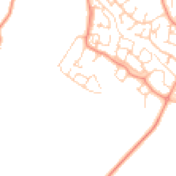 Daytime road noise heatmap for TN23 3TR