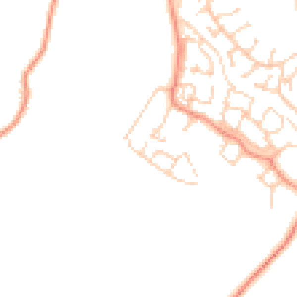 Daytime road noise heatmap for TN23 3UB