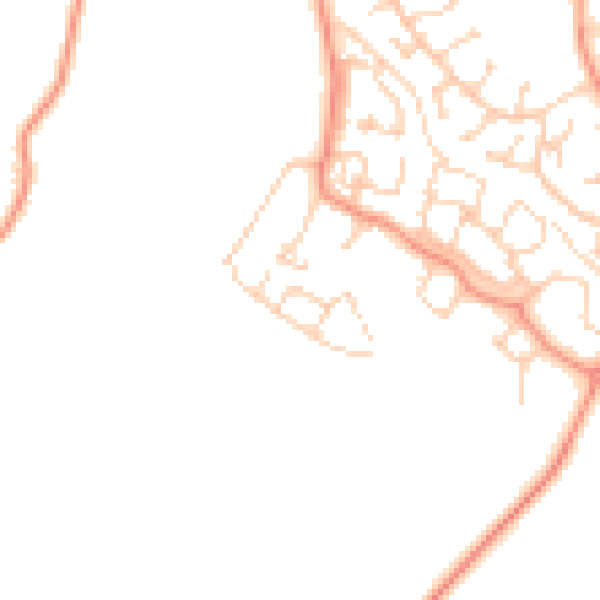 Daytime road noise heatmap for TN23 3UD