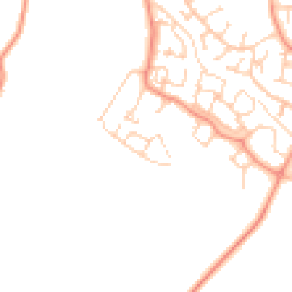 Daytime road noise heatmap for TN23 3UE