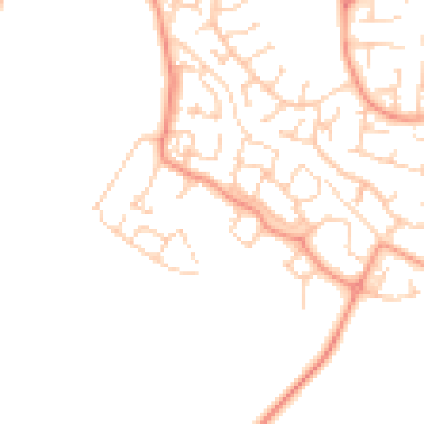 Daytime road noise heatmap for TN23 3UL