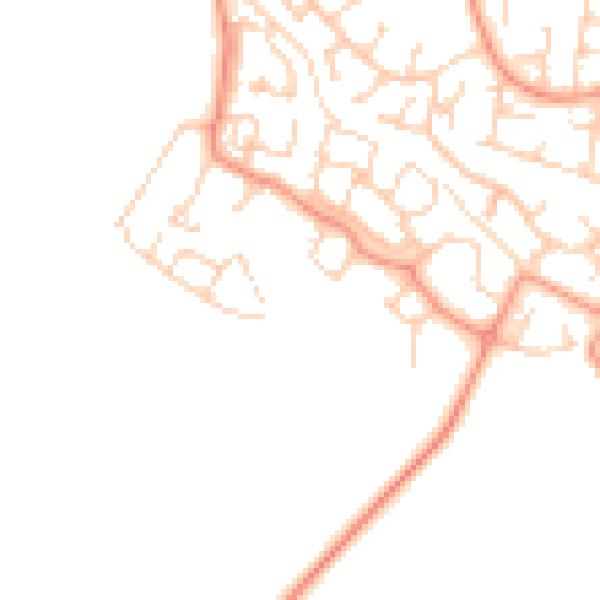 Daytime road noise heatmap for TN23 3UN