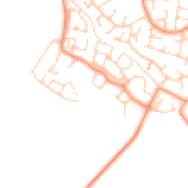 Daytime road noise heatmap for TN23 3UP