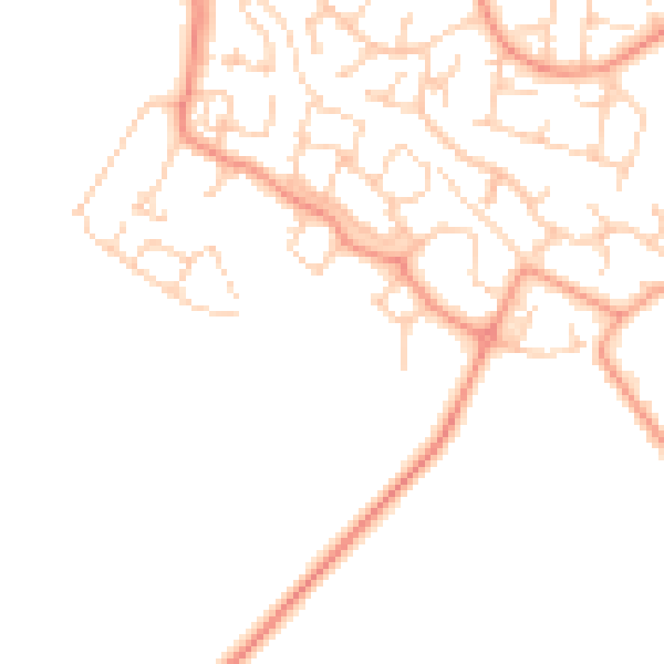 Daytime road noise heatmap for TN23 3UQ