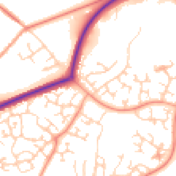 Daytime road noise heatmap for TN23 4GJ
