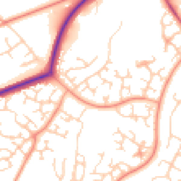 Daytime road noise heatmap for TN23 4PX