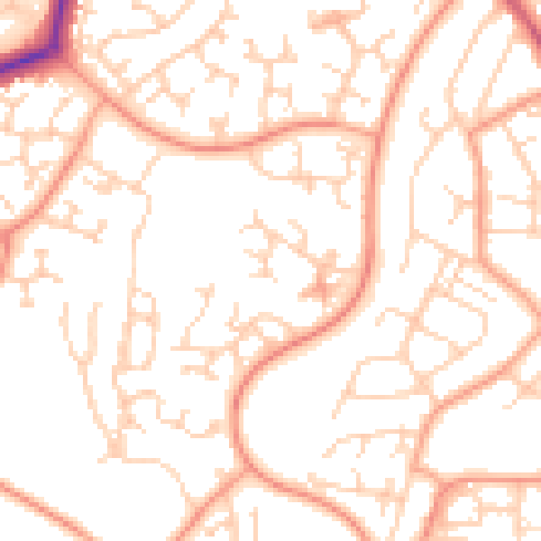 Daytime road noise heatmap for TN23 5BQ