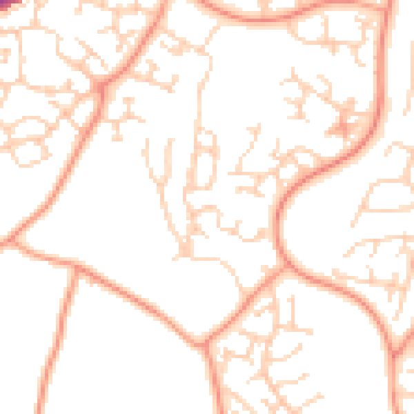Daytime road noise heatmap for TN23 5LE