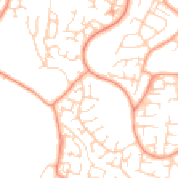 Daytime road noise heatmap for TN23 5LJ