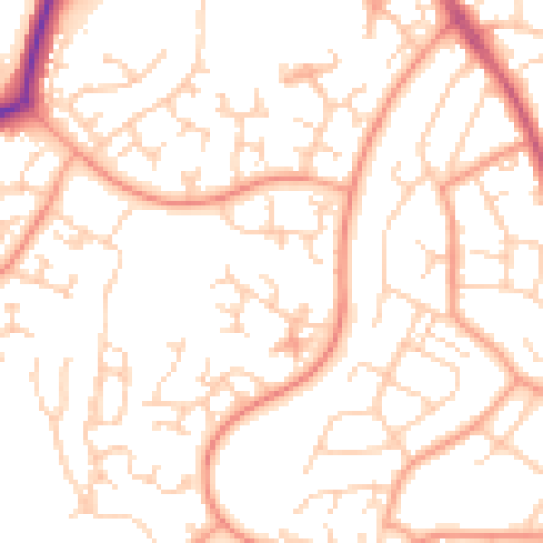 Daytime road noise heatmap for TN23 5PW