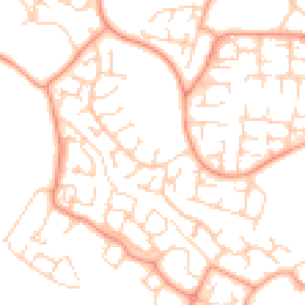 Daytime road noise heatmap for TN23 5UD
