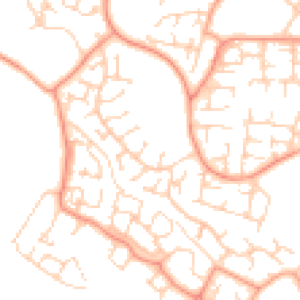 Daytime road noise heatmap for TN23 5UE