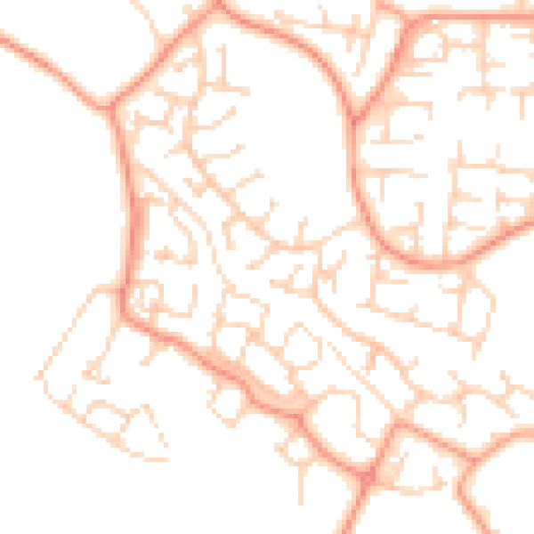 Daytime road noise heatmap for TN23 5UH