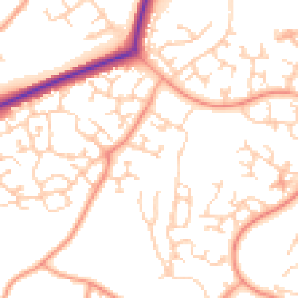 Daytime road noise heatmap for TN23 5WA