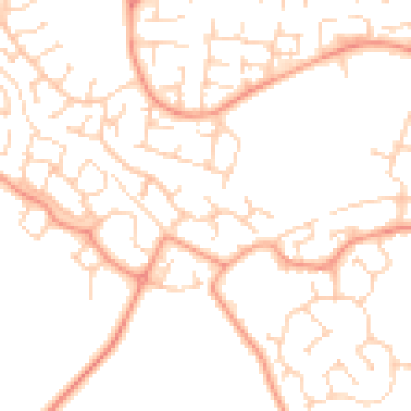 Daytime road noise heatmap for TN23 5YG