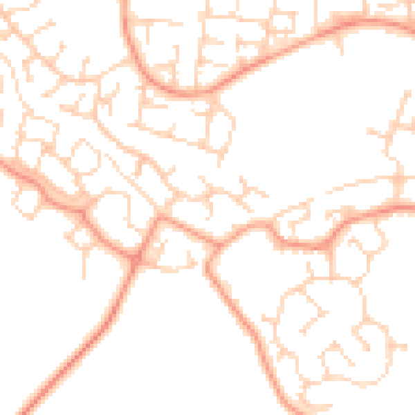 Daytime road noise heatmap for TN23 5YH