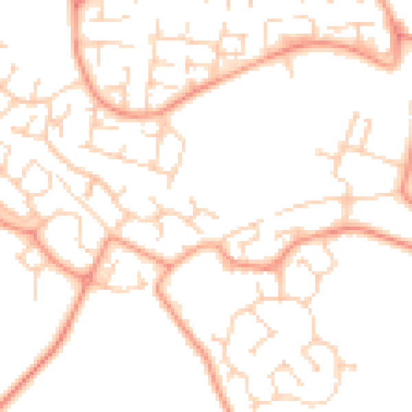 Daytime road noise heatmap for TN23 5YQ