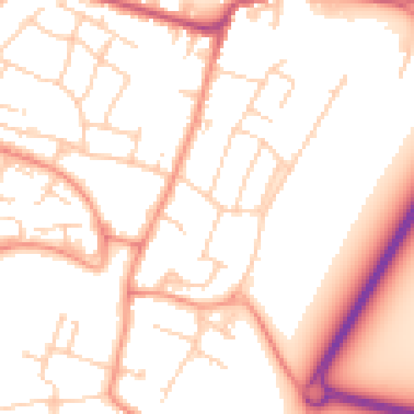 Daytime road noise heatmap for TN23 6JN