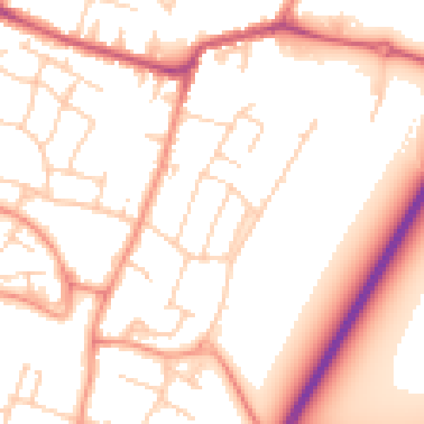 Daytime road noise heatmap for TN23 6JP