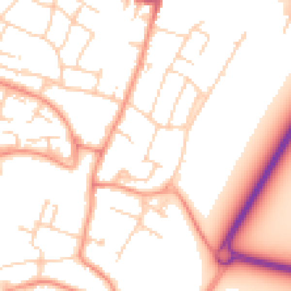 Daytime road noise heatmap for TN23 6LP