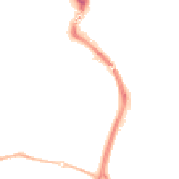 Night-time road noise heatmap for TN23 7SB