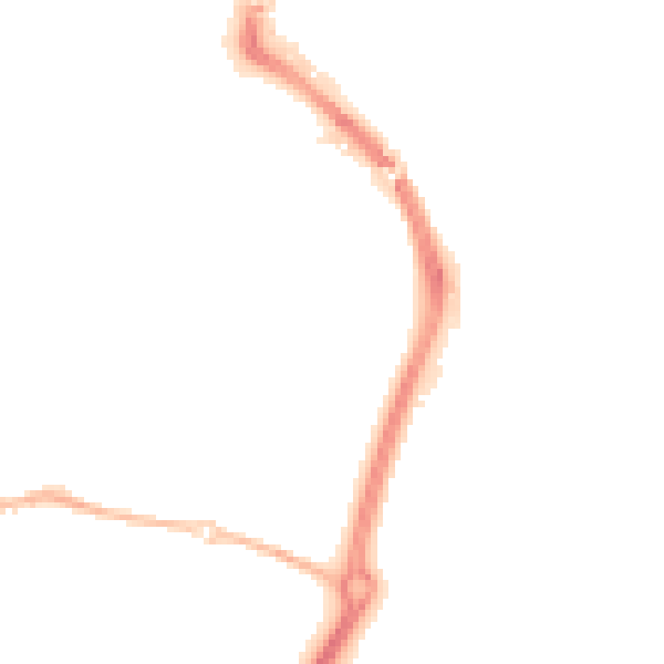 Night-time road noise heatmap for TN23 7TH