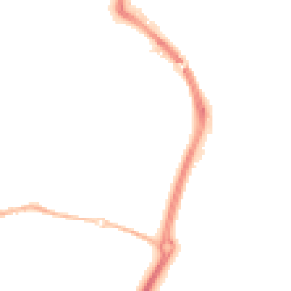 Night-time road noise heatmap for TN23 7TN