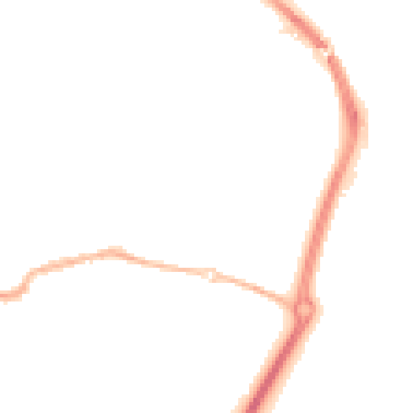 Night-time road noise heatmap for TN23 7TT