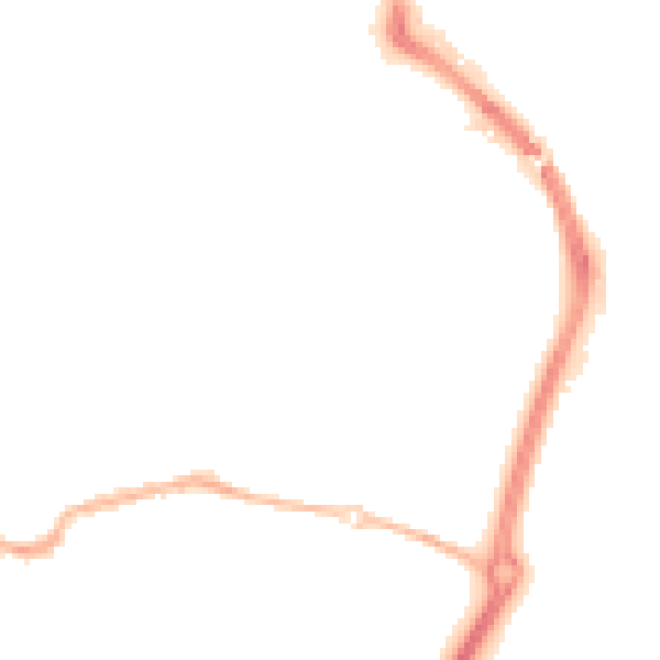 Night-time road noise heatmap for TN23 7TZ
