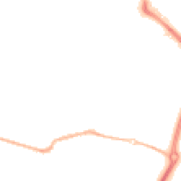 Night-time road noise heatmap for TN23 7UP