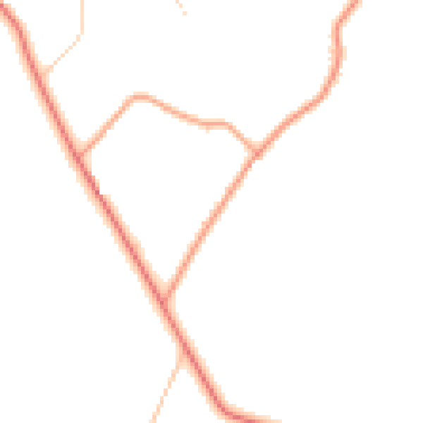 Daytime road noise heatmap for TN23 8AB