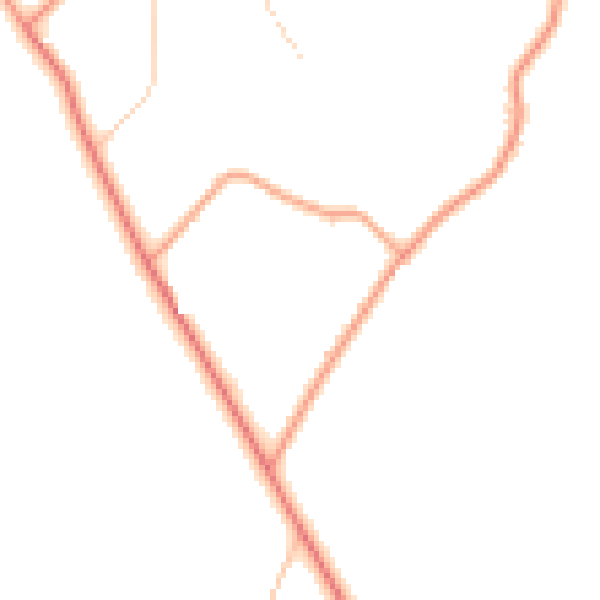 Daytime road noise heatmap for TN23 8AG