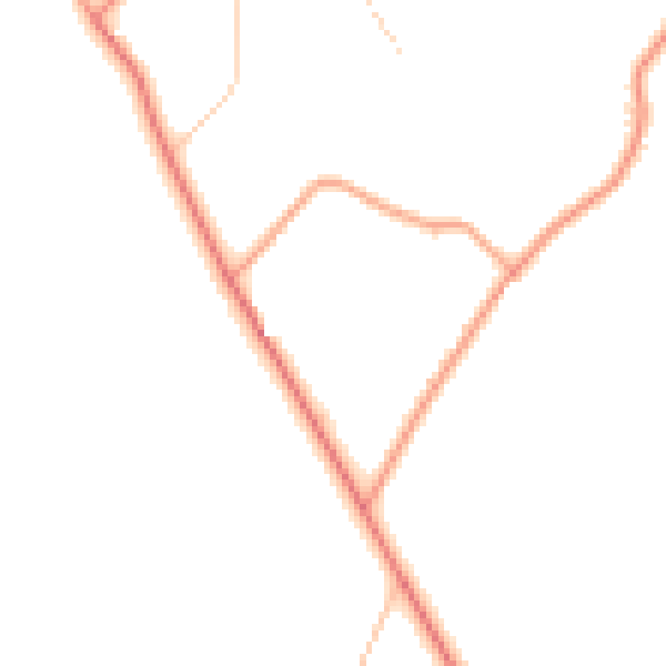 Daytime road noise heatmap for TN23 8AJ