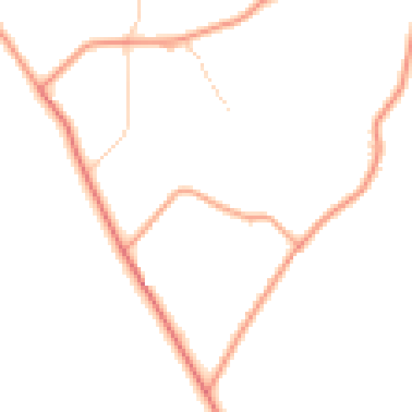 Daytime road noise heatmap for TN23 8AL
