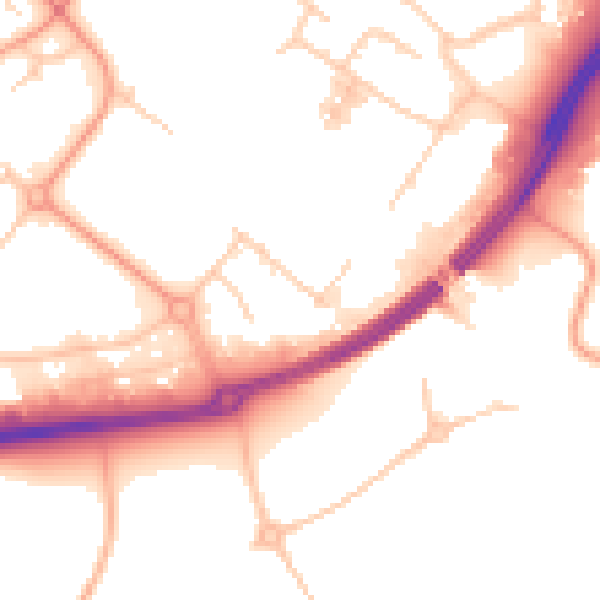 Daytime road noise heatmap for TN24 0AA