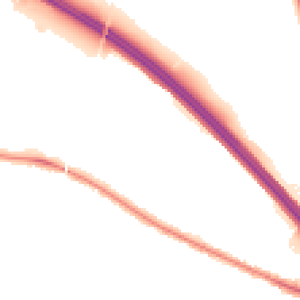 Night-time road noise heatmap for TN24 0AD