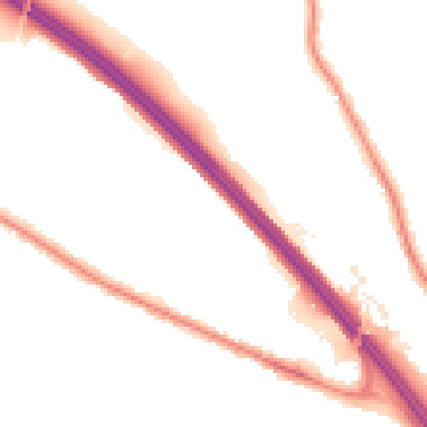 Night-time road noise heatmap for TN24 0AL