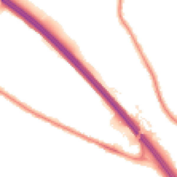 Night-time road noise heatmap for TN24 0AP