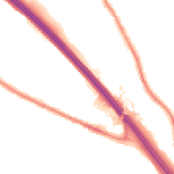 Night-time road noise heatmap for TN24 0AR