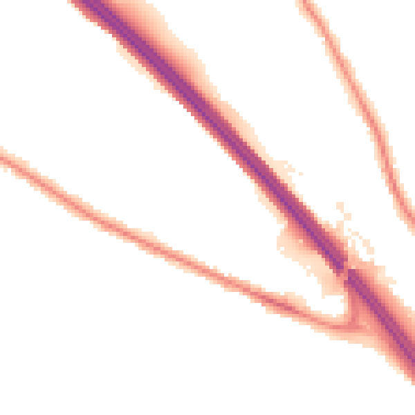 Night-time road noise heatmap for TN24 0AS