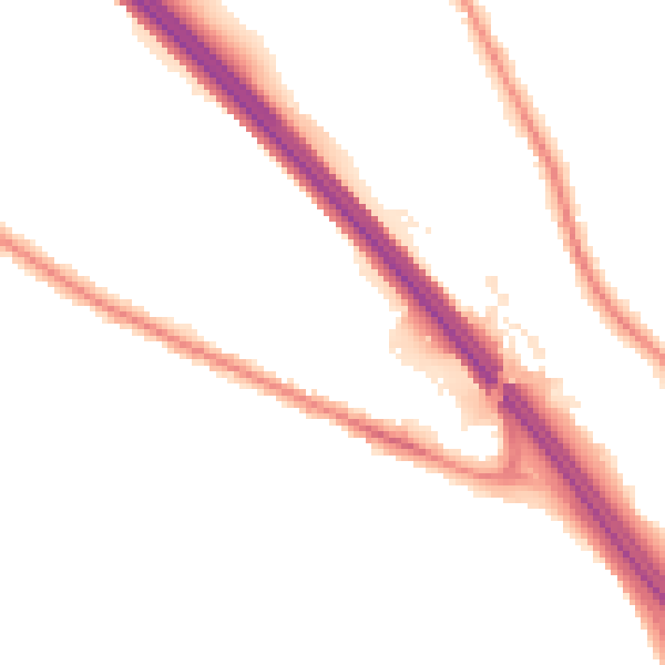 Night-time road noise heatmap for TN24 0AU
