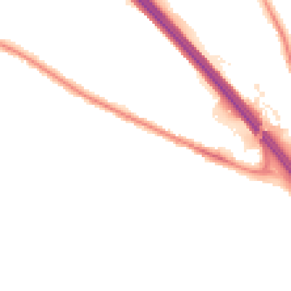 Night-time road noise heatmap for TN24 0AX