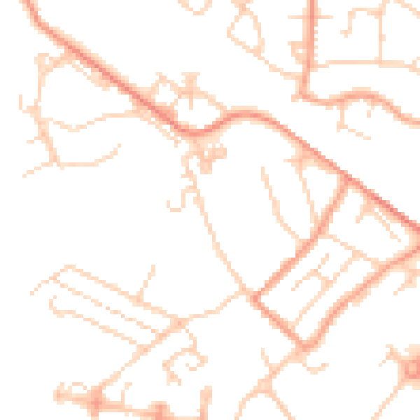 Daytime road noise heatmap for TN24 0BB