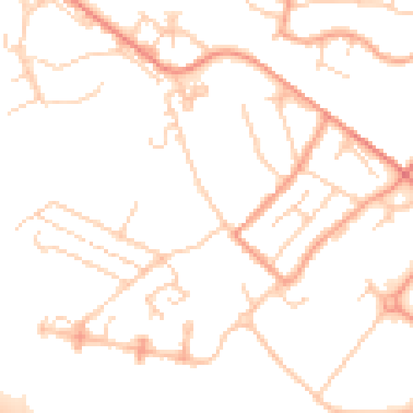 Daytime road noise heatmap for TN24 0BE