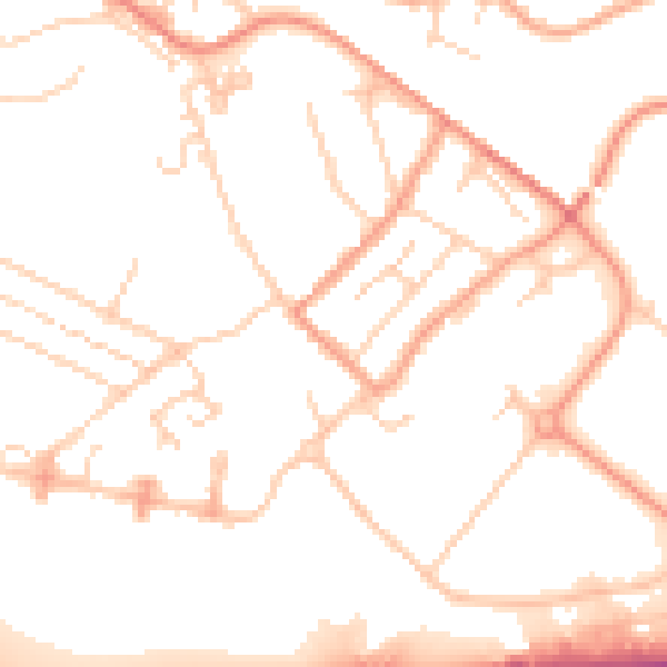 Daytime road noise heatmap for TN24 0BG